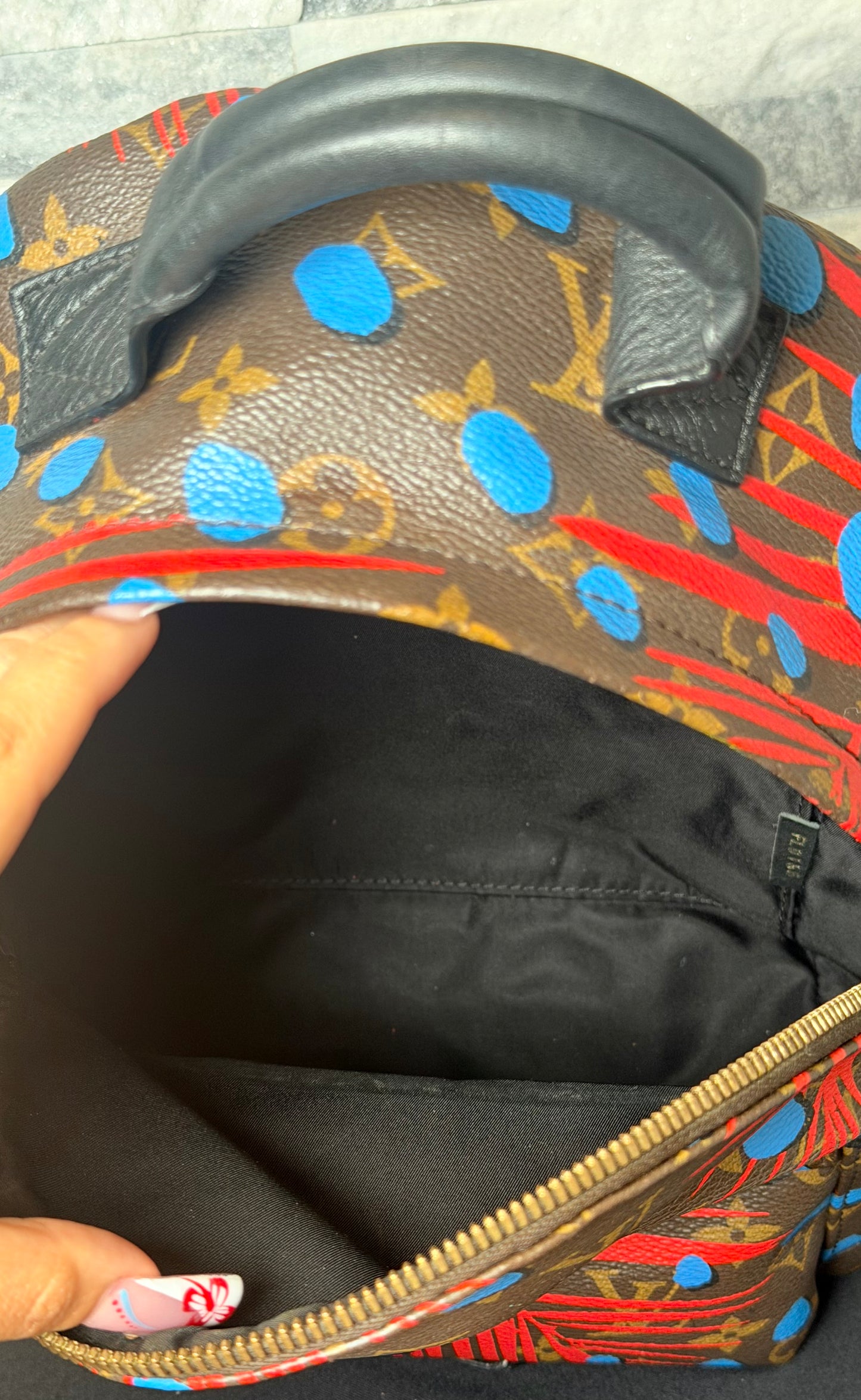 Louis Vuitton Palm Springs Monogram Jungle Dots Backpack