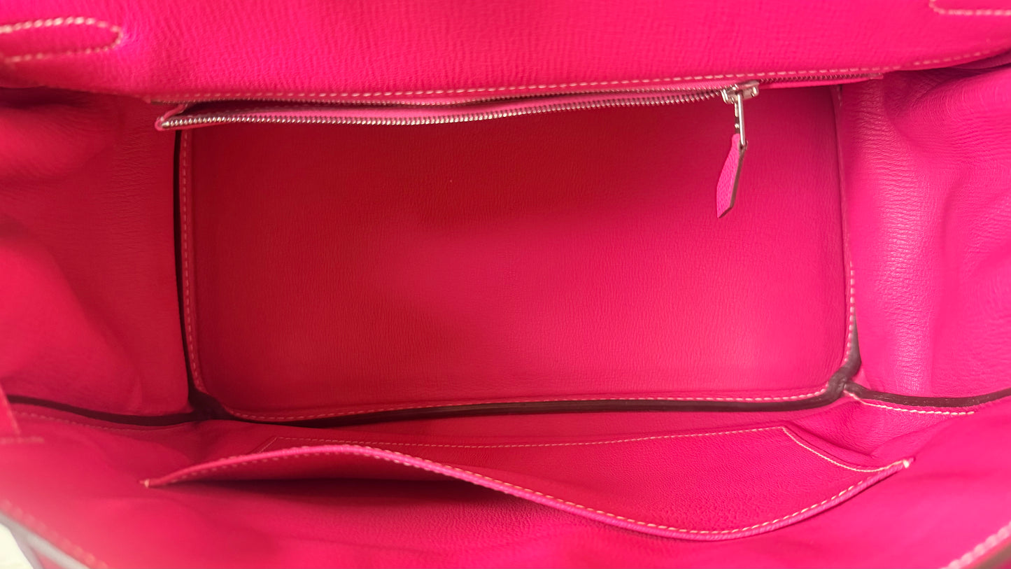 Hermès Birkin 35 Candy Collection Rose Tyrien Epsom Leather Palladium Hardware