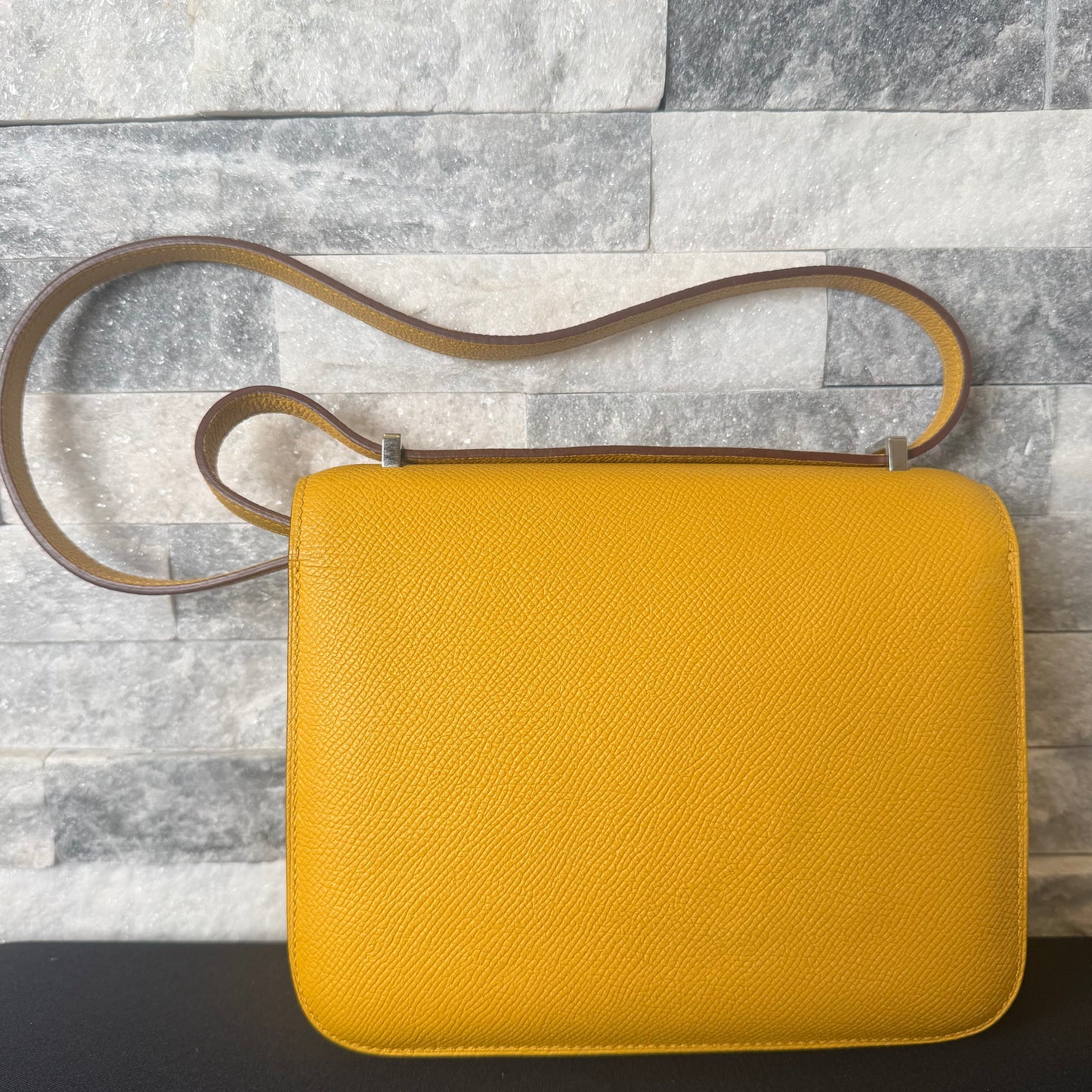 Hermès Constance 24 Epsom Leather Shoulder Bag – Jaune Ambre