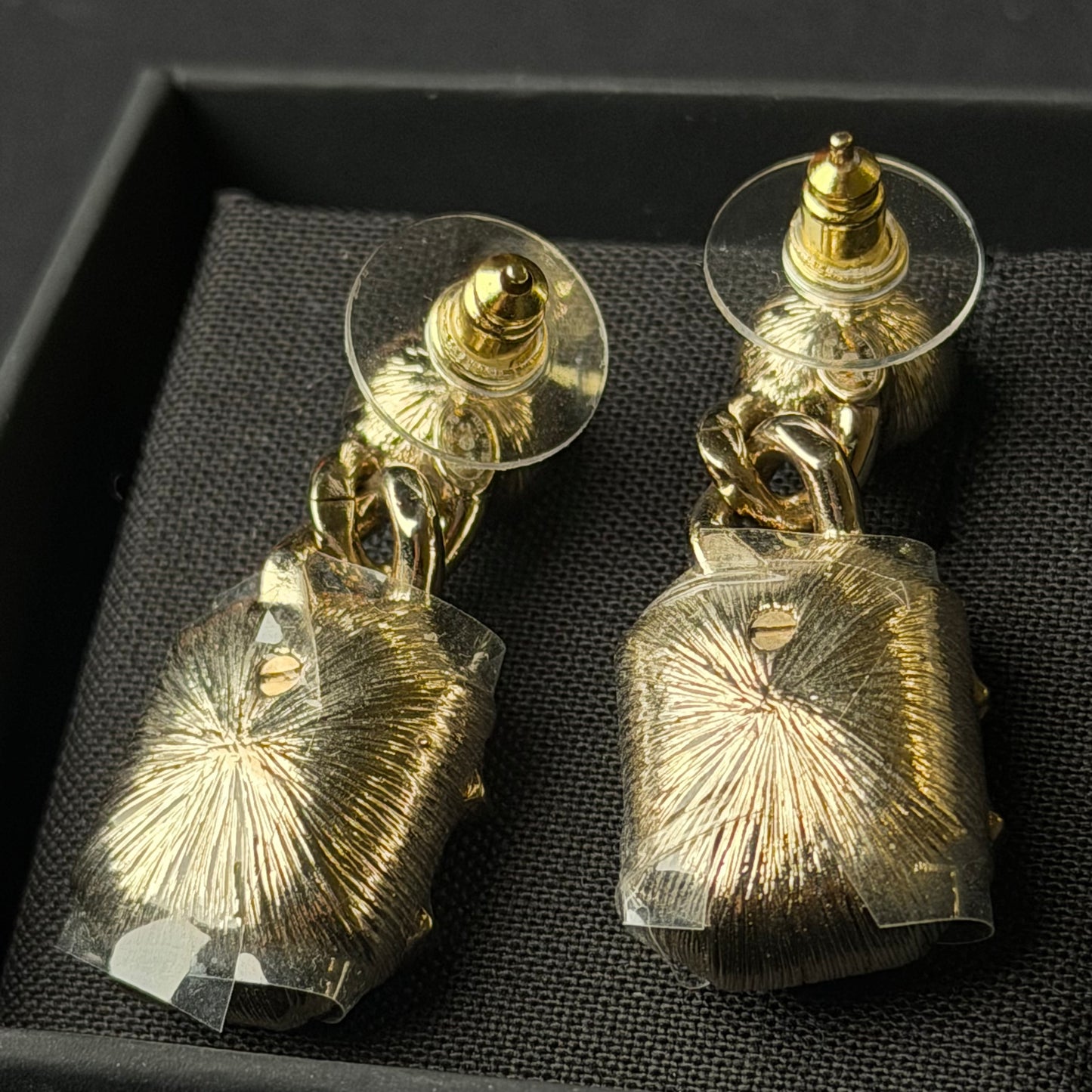 Chanel Crystal CC Drop Earrings