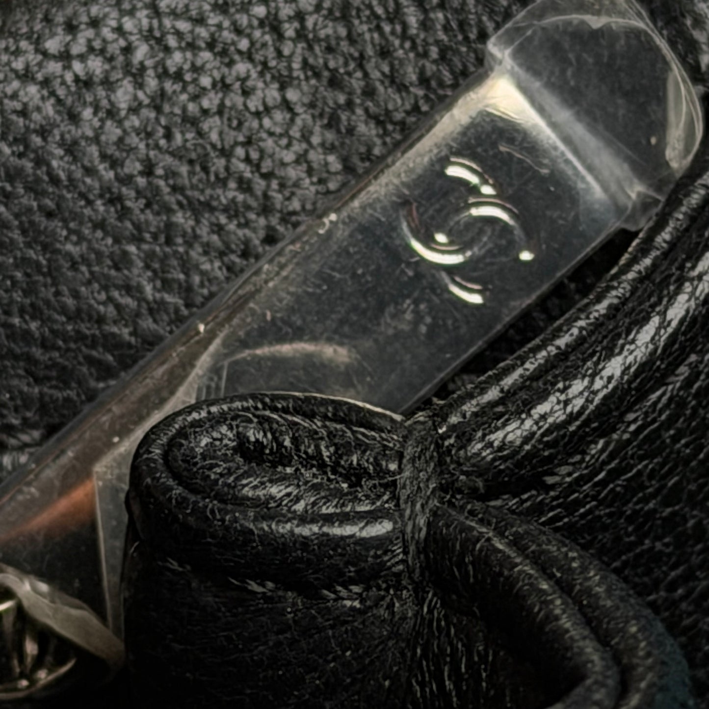 Chanel CC Turnlock Flap Chain Wallet in Black Quilted Lambskin Leather