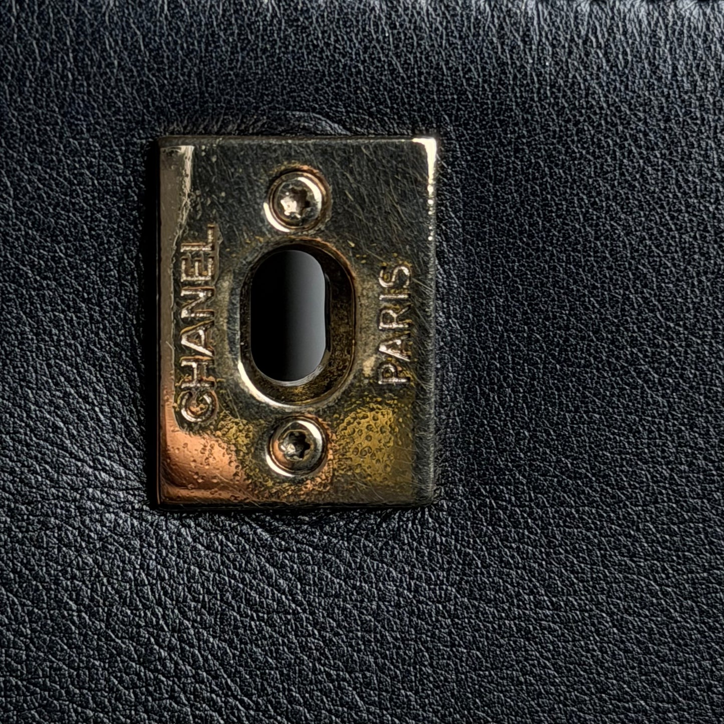 Chanel CC Turnlock Flap Chain Wallet in Black Quilted Lambskin Leather