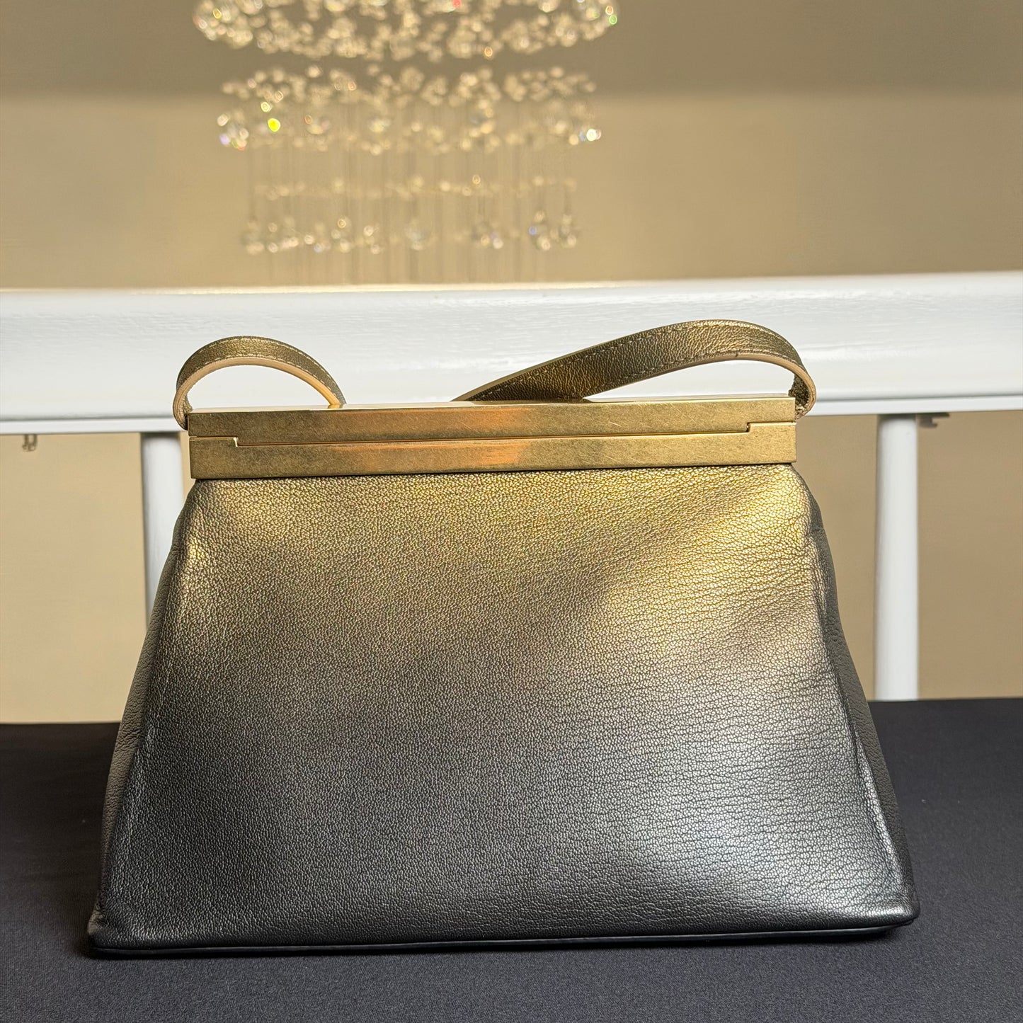 Chanel 2019 Métiers d'Art Paris–Egypt Kheops Pyramid Bag in Gold Ombré Lambskin