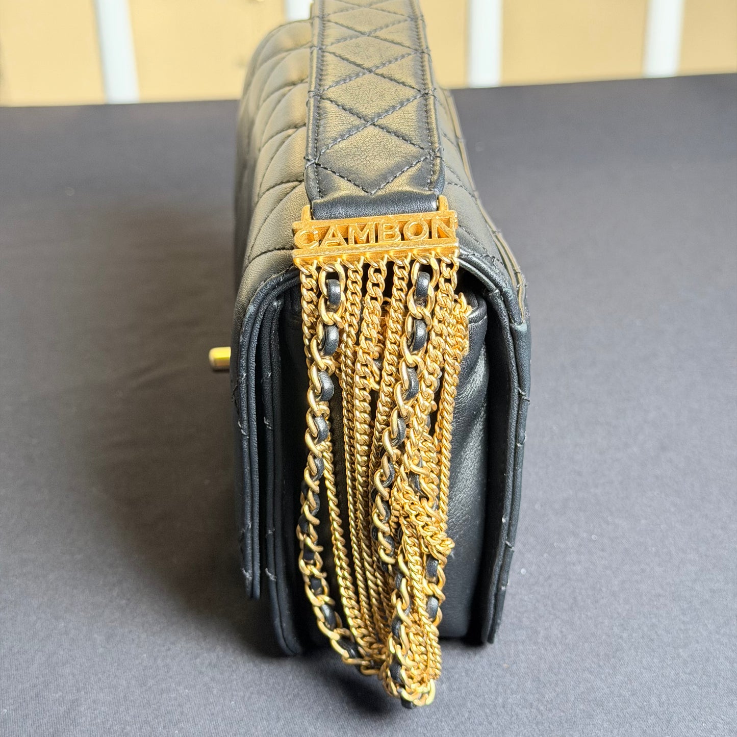 Chanel CC Top Handle Flap Bag with CHANEL/CAMBON Chain Fringe