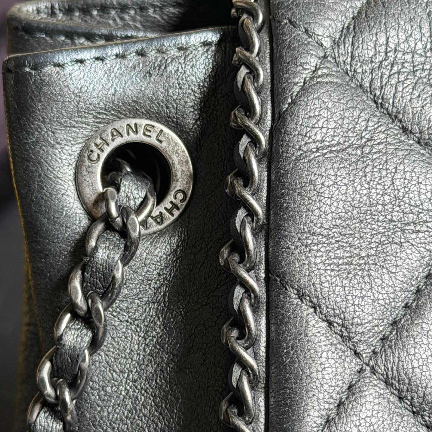Chanel Quilted Calfskin CC Enchained Accordion Flap Crossbody Bag – Black