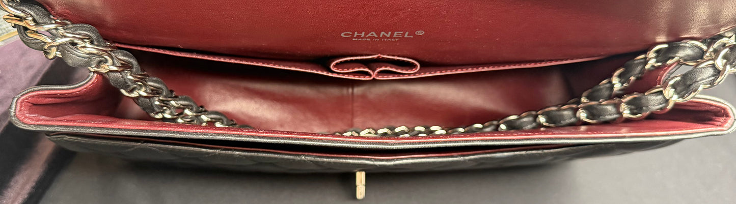 Chanel Classic Maxi Double Flap Quilted Leather Crossbody Bag – Black