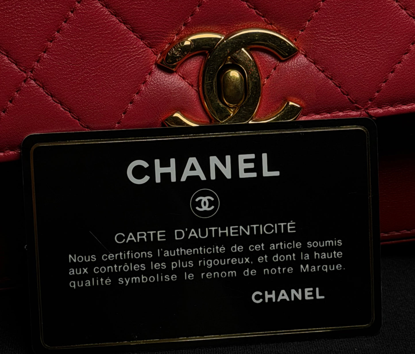 Chanel Classic Single Flap Shoulder Bag Quilted Lambskin Leather Red
