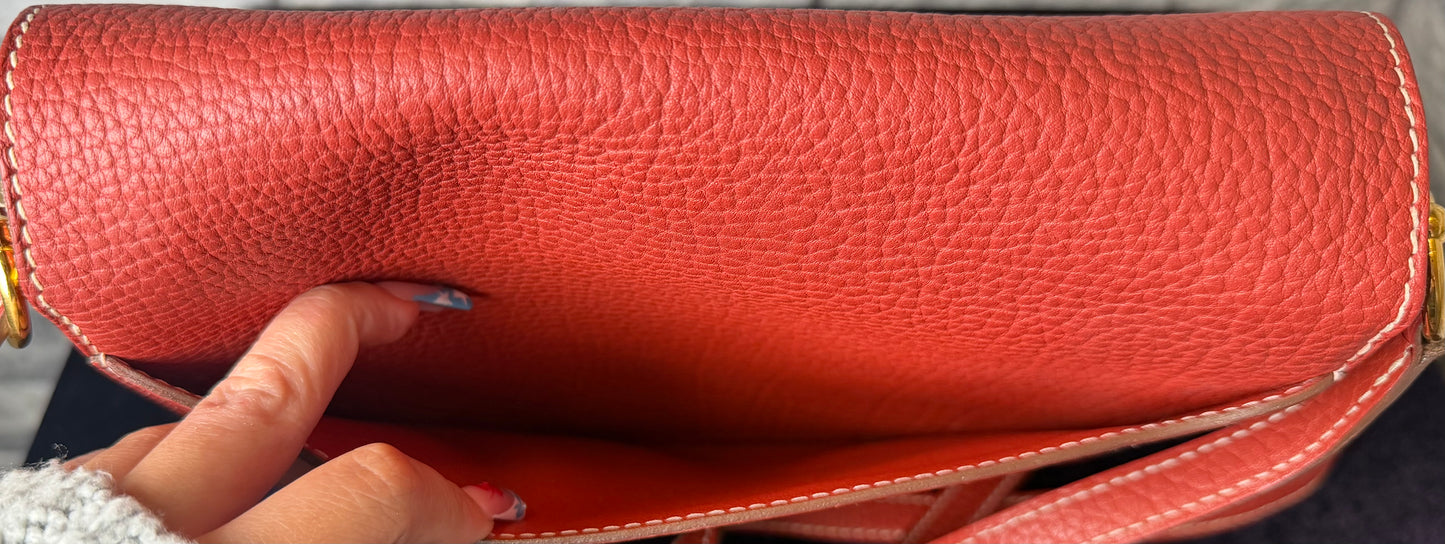 Hermès Roulis 23 Sanguine Clemence Leather Palladium Hardware