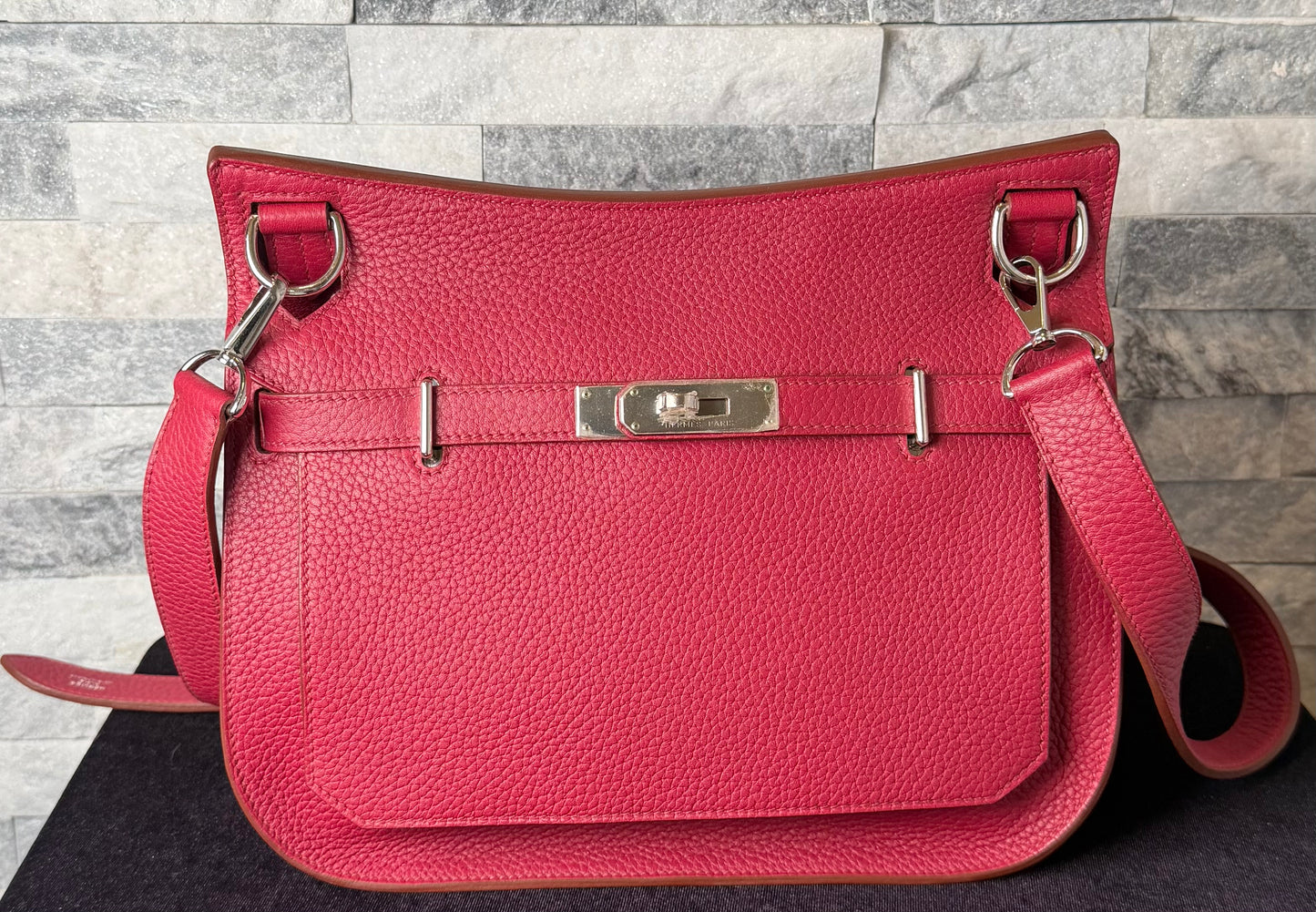 Hermès Jypsière 28 Rose Pourpre Togo Leather Palladium Hardware