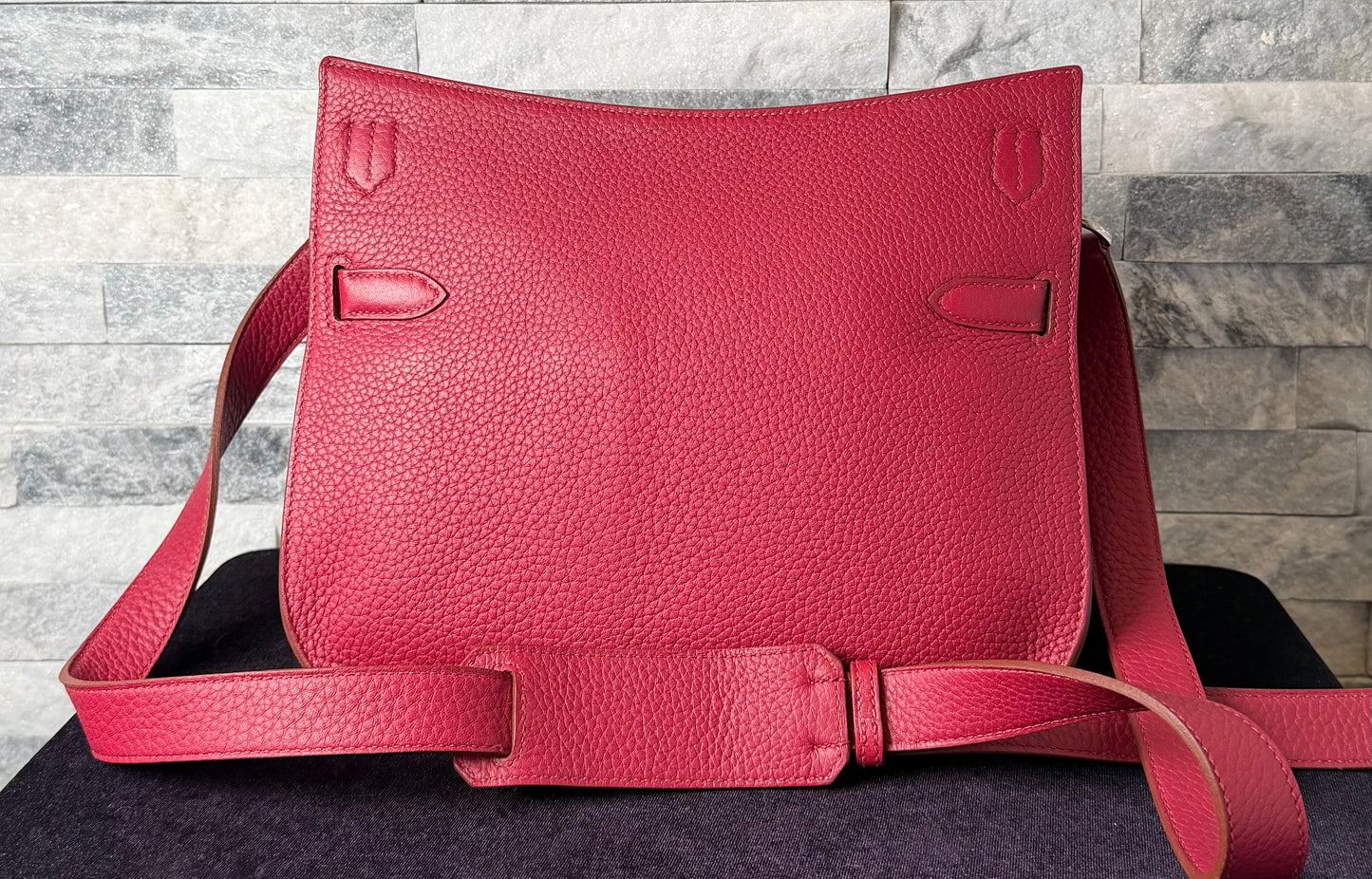 Hermès Jypsière 28 Rose Pourpre Togo Leather Palladium Hardware