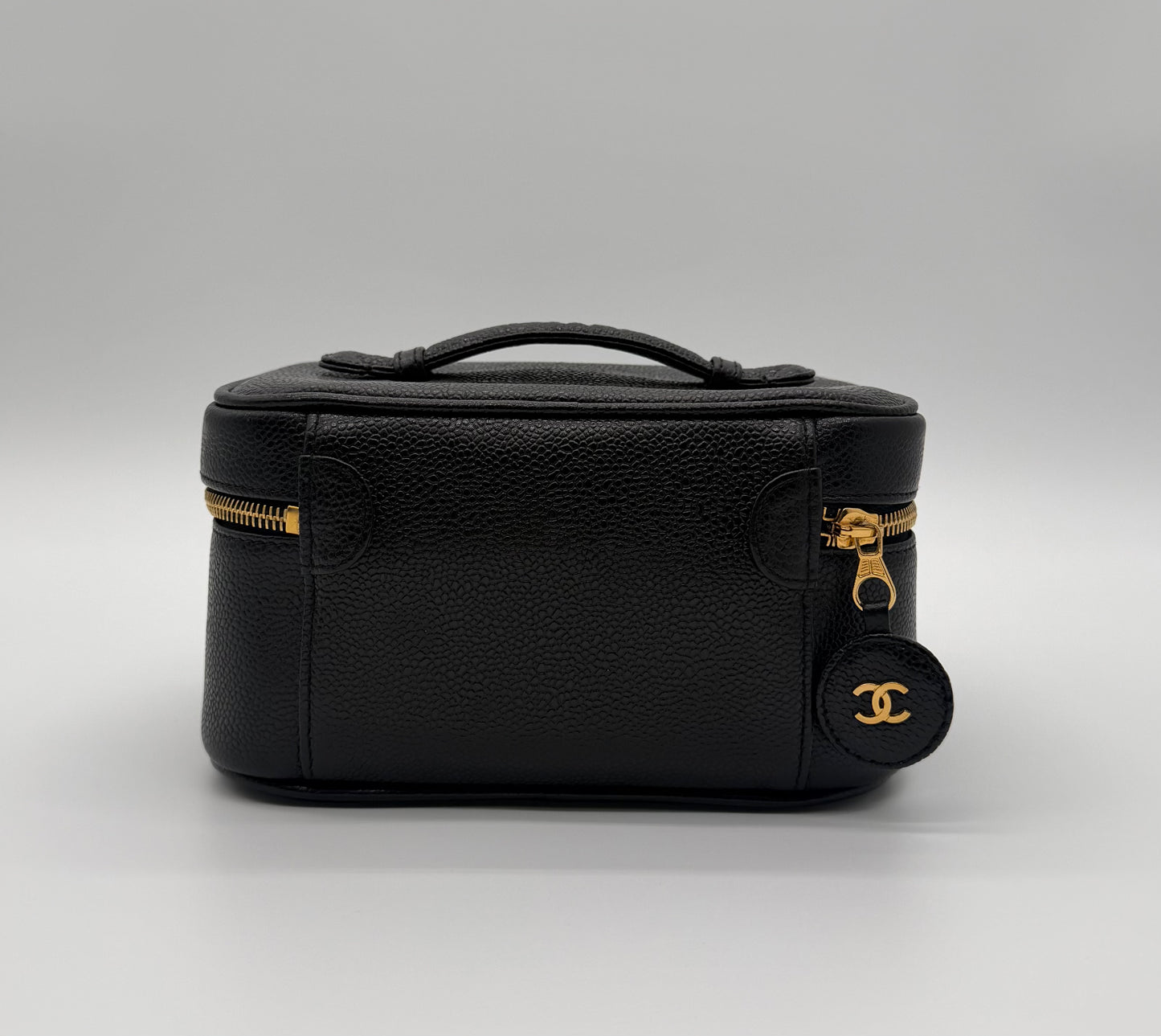 Chanel Black Caviar CC Vanity Case