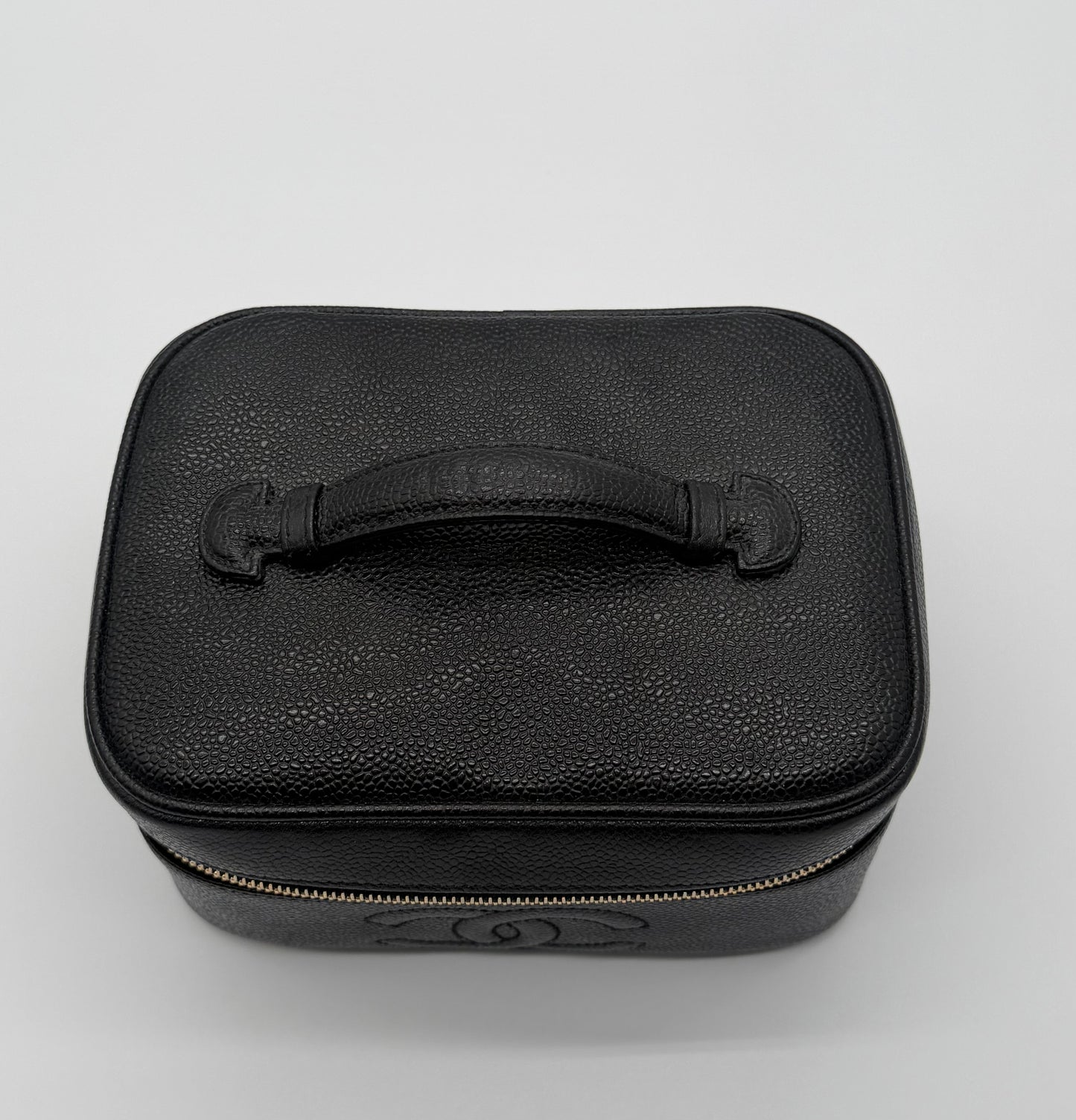 Chanel Black Caviar CC Vanity Case