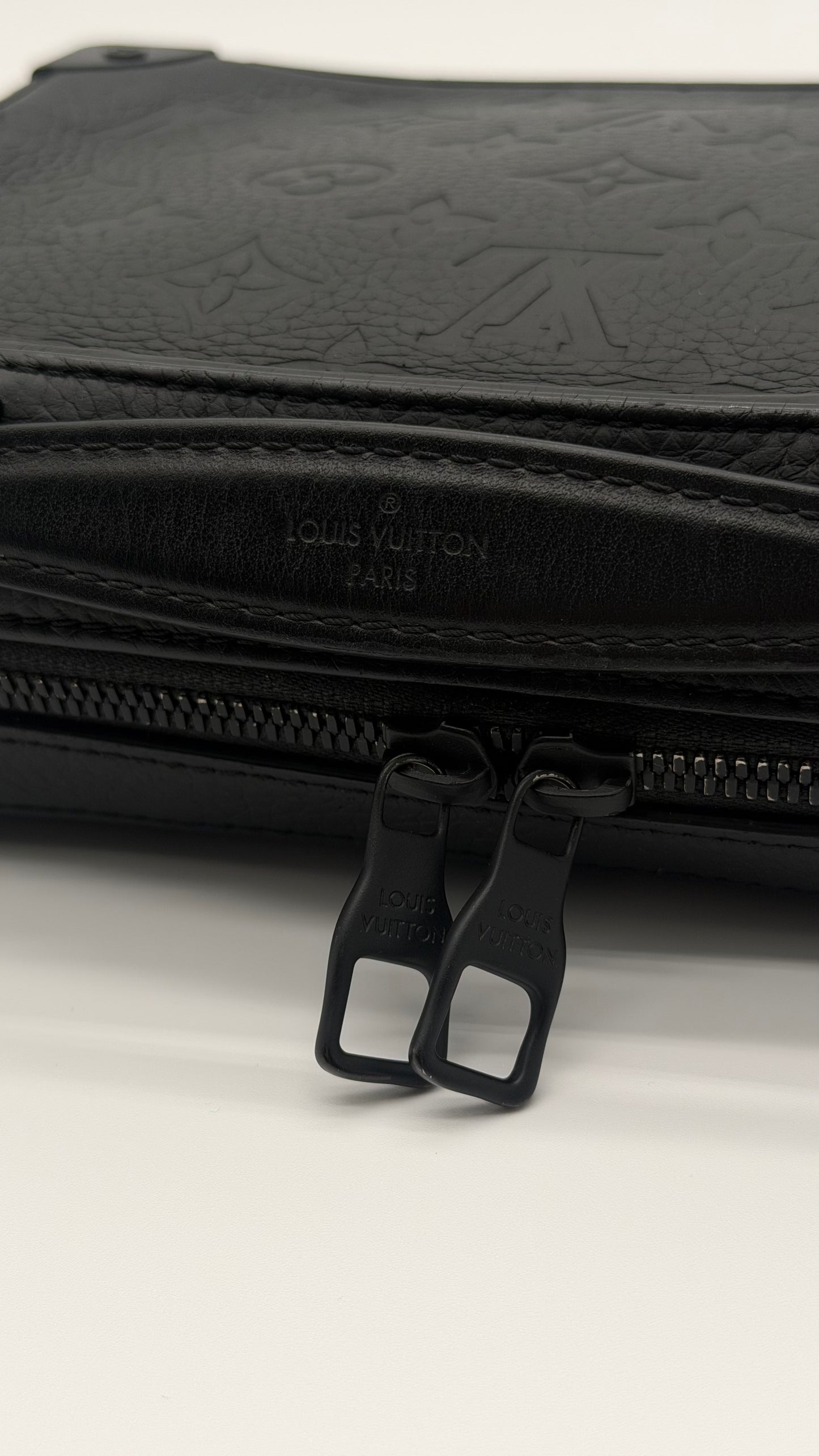 Louis Vuitton Handle Soft Trunk Monogram Taurillon Leather Black