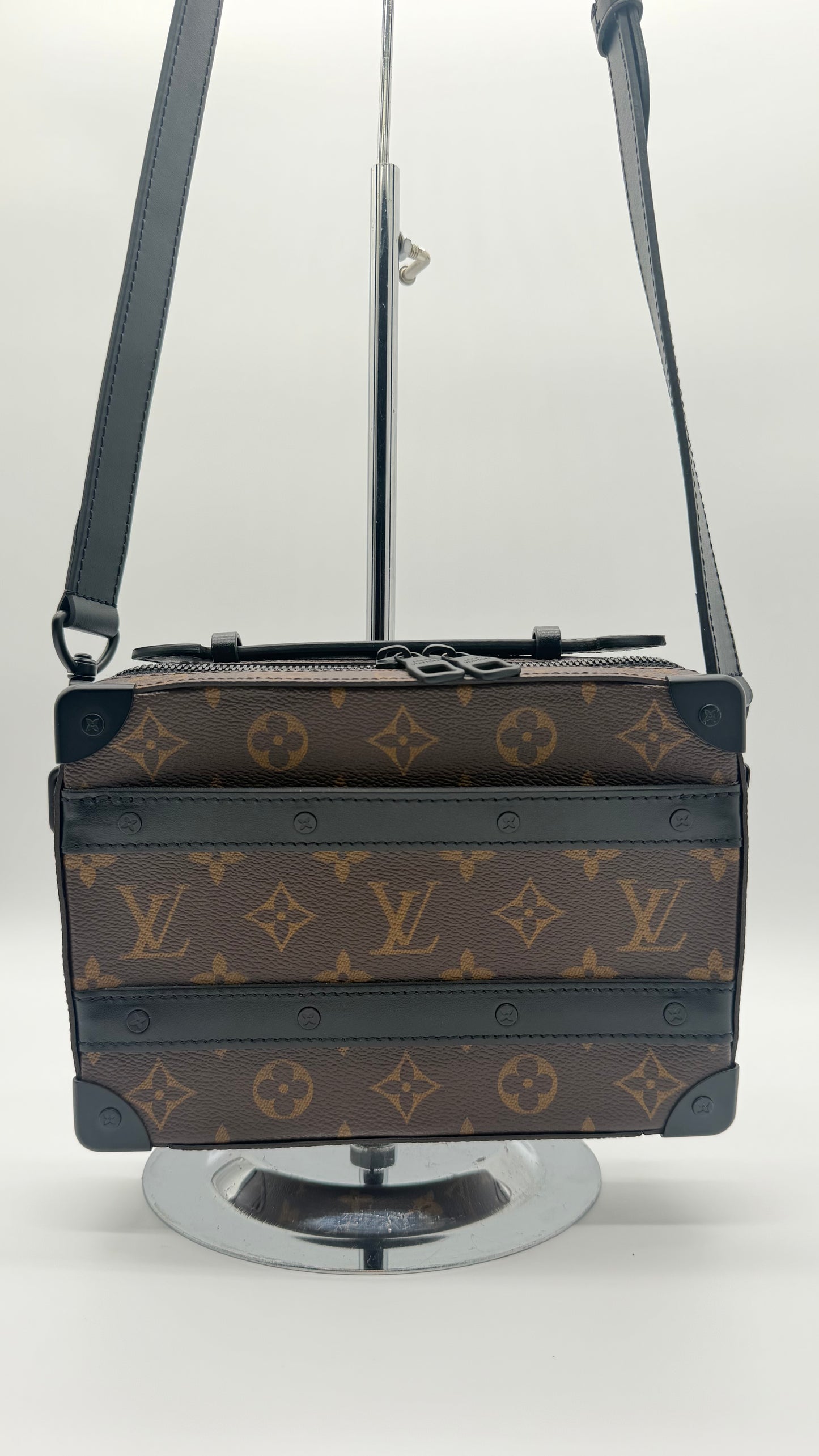 Louis Vuitton Handle Soft Trunk Monogram Macassar Canvas Crossbody Bag