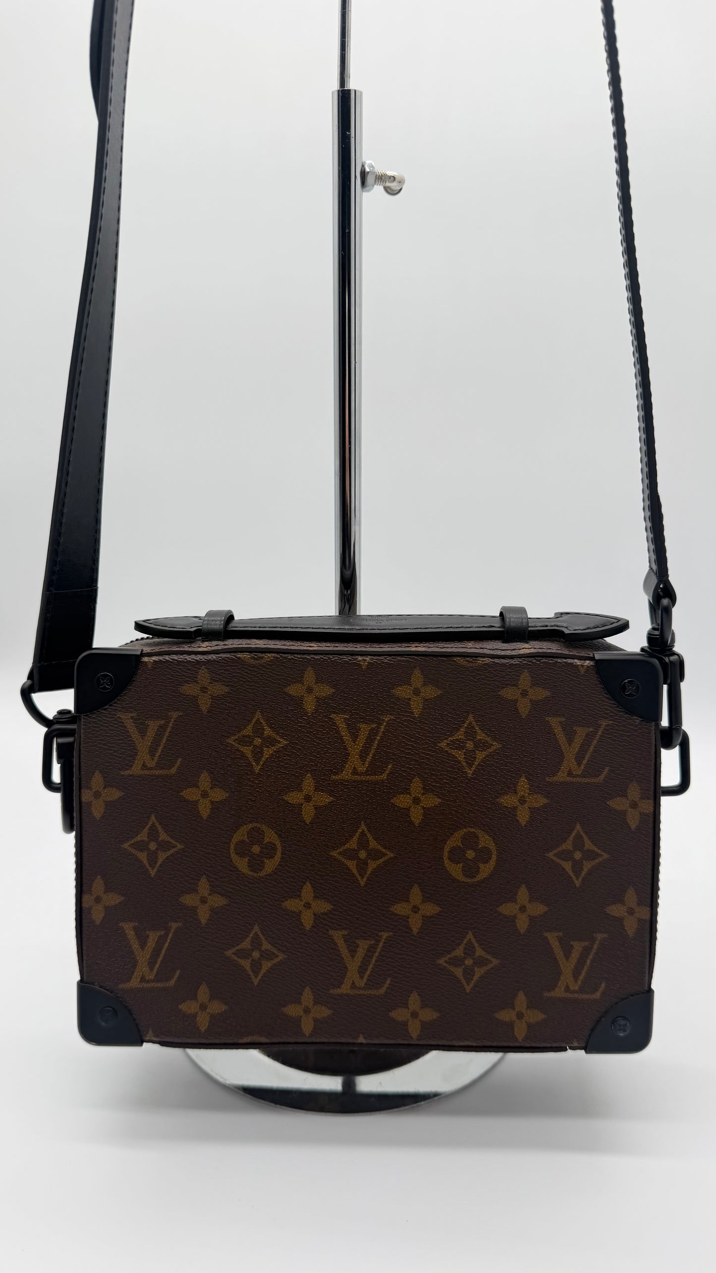 Louis Vuitton Handle Soft Trunk Monogram Macassar Canvas Crossbody Bag