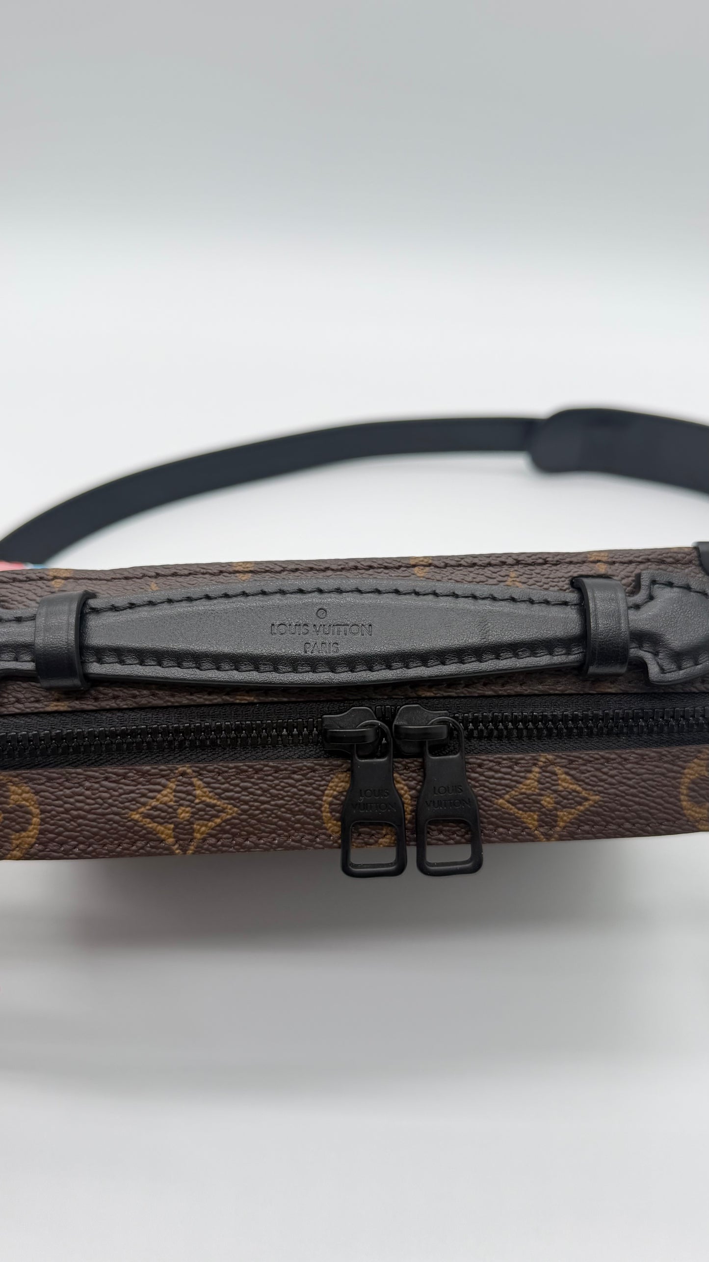Louis Vuitton Handle Soft Trunk Monogram Macassar Canvas Crossbody Bag