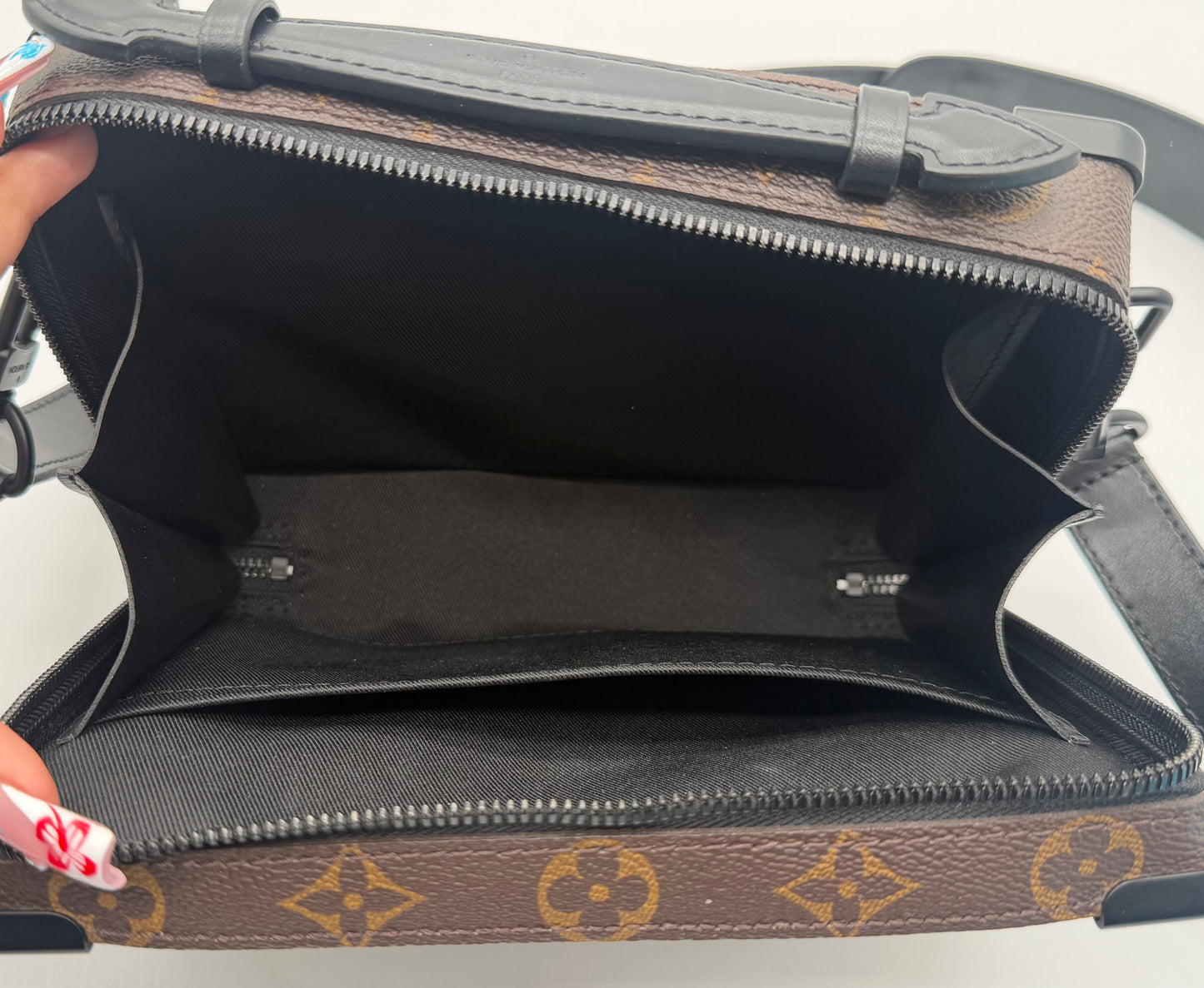 Louis Vuitton Handle Soft Trunk Monogram Macassar Canvas Crossbody Bag