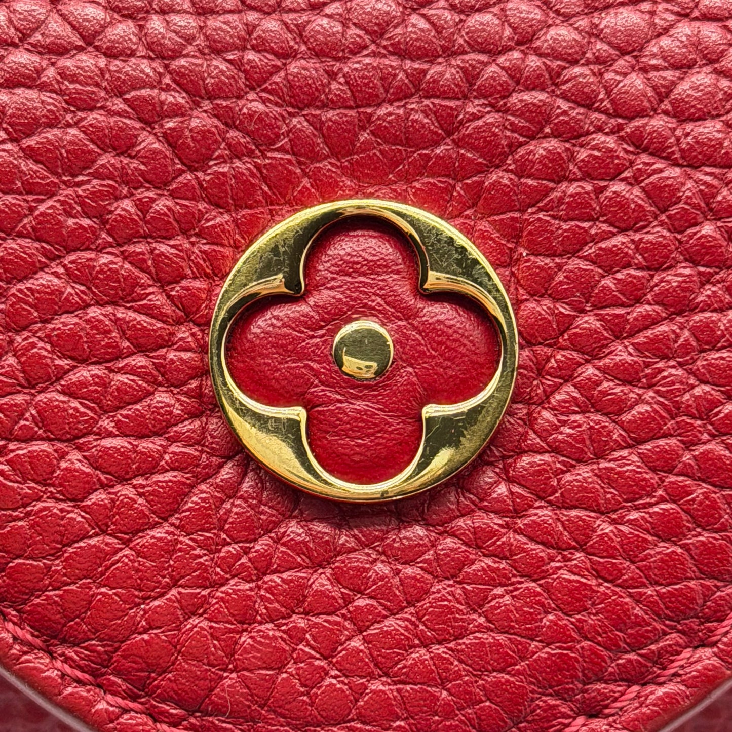 Louis Vuitton Capucines BB Scarlet Red Taurillon Leather Top Handle Crossbody Bag