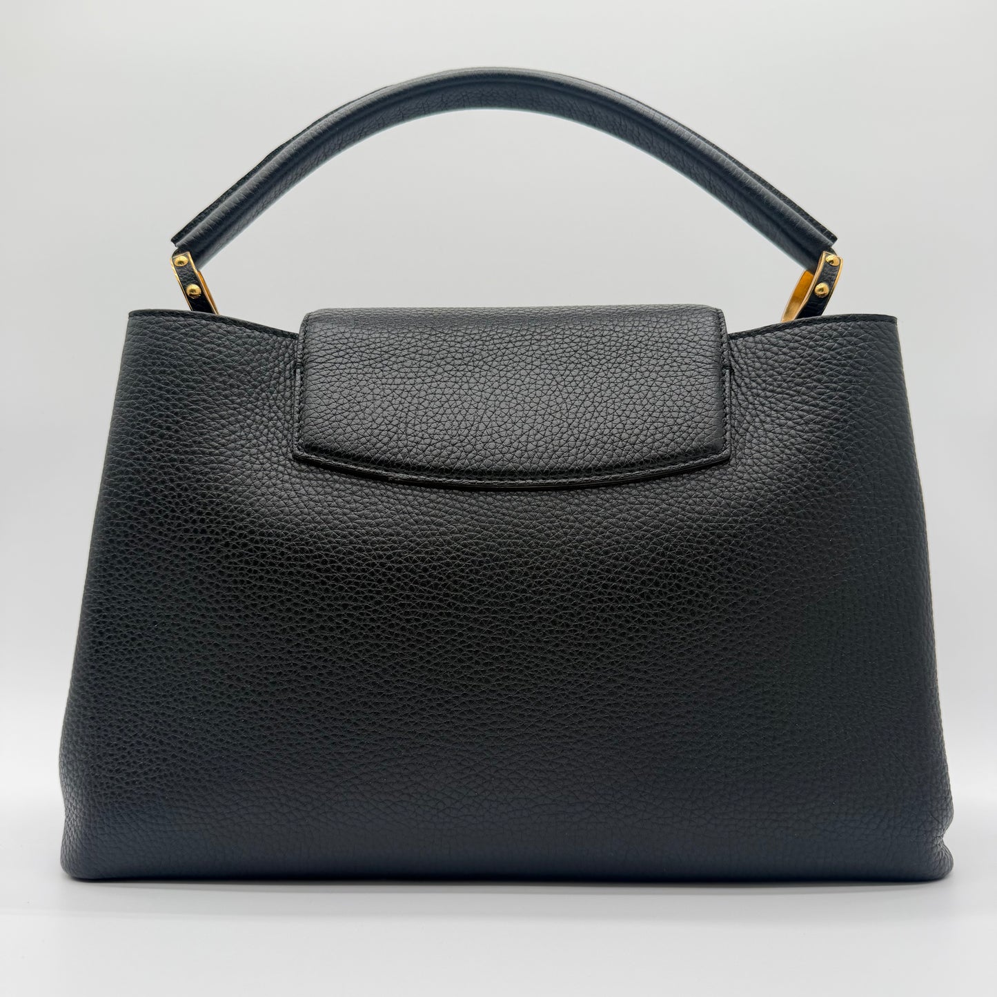 Louis Vuitton Capucines MM Black Taurillon Leather Top Handle Shoulder Bag