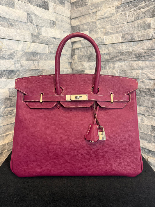 Hermès Birkin 35cm – Tosca Candy Epsom Leather with Palladium Hardware Pre-Loved 2011