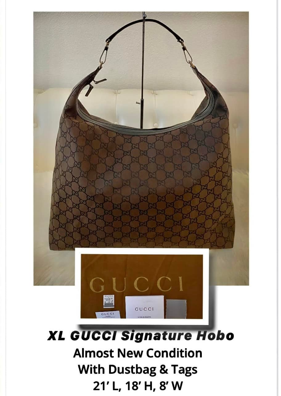 Extra Large GUCCI Signature Hobo Pre Owned